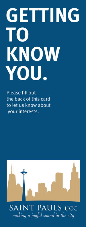 how to design an effective new visitor pew card